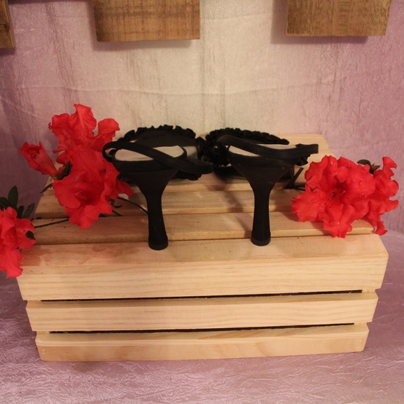 New Jacqueline Ferrar Strapy Black Heels 8M - Picture 4 of 5